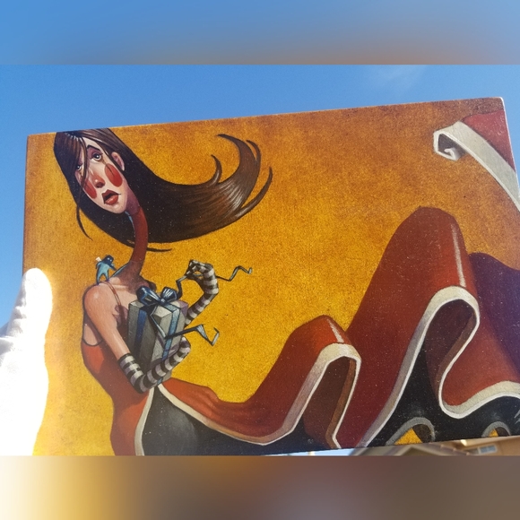 JOSHUA CLAY "The Secrets We Keep", Acrylic on wood original painting 10" x 15" - Picture 2 of 13